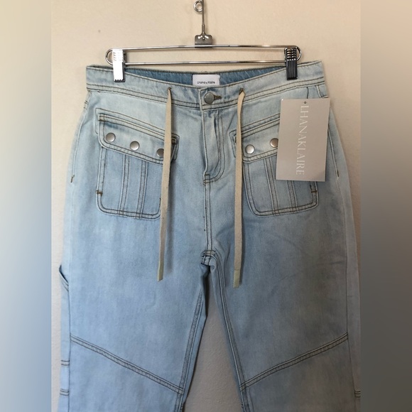 LHANA & KLAIRE BOUTIQUE RELAXED FIT CARGO DENIM JOGGER - Picture 6 of 13